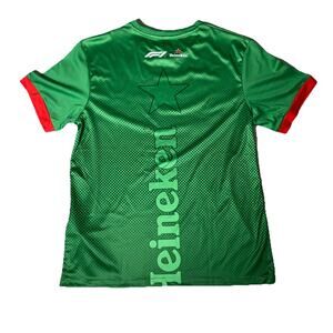 Formula 1 Heineken Racing T-Shirt Men’s XXL Green Red Trim Licensed Product NWT